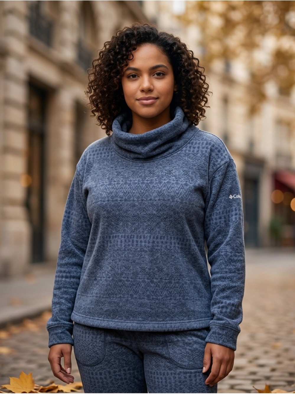 Columbia Women's Slate Blue Cowl Neck Fleece